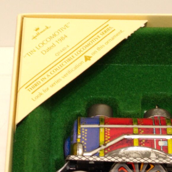 Hallmark Tin Locomotive 1984 Keepsake Ornament QX440-4 #3 In Series - Picture 3 of 8